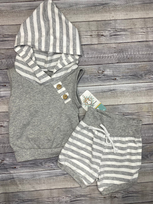 Grey Striped Set