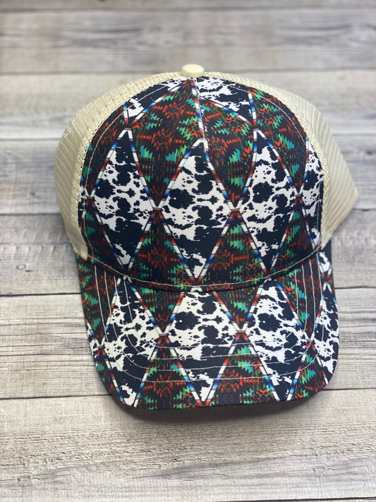 Cow Aztec Ball Cap