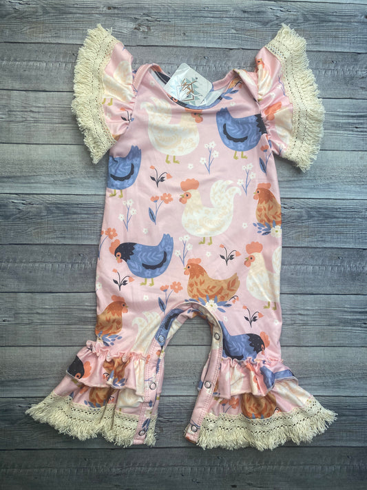 Hen Romper with Tassels