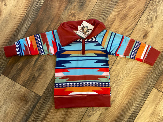 Red Aztec Pullover