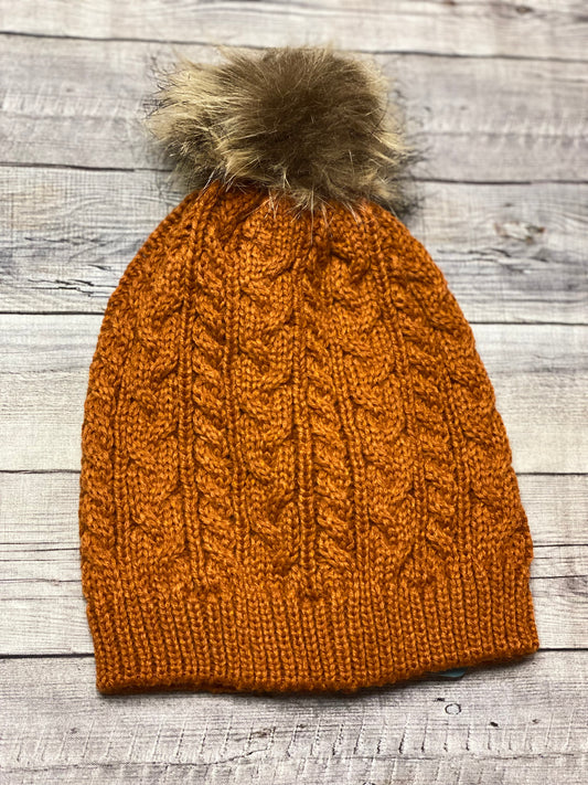 Cable Knit Pom Pom Beanie